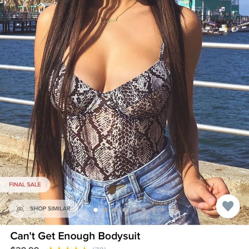 Sheer snake print bodysuit